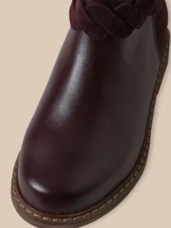 Boots Tresse En Cuir Fille -Cyrillus Boutique 72077 0759 4005 NM DP F1XX