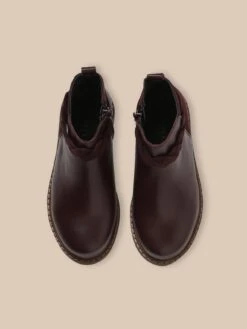 Boots Tresse En Cuir Fille -Cyrillus Boutique 72077 0759 4005 NM DU F1XX