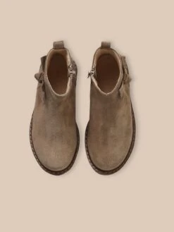 Boots Noeud En Cuir Velours Fille -Cyrillus Boutique 72077 0760 9006 NM DU F1XX