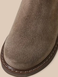 Boots Noeud En Cuir Velours Fille -Cyrillus Boutique 72077 0760 9006 NM PDP F1XX