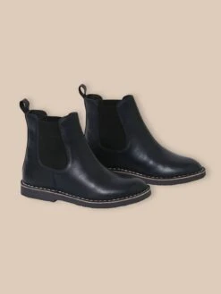 Boots Chelsea En Cuir Fille