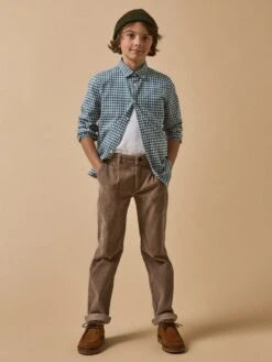Pantalon Chino Garçon En Velours -Cyrillus Boutique 73009 0508 9033 PO PE F1XX