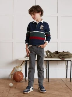 Pantalon Relax En Denim Garçon -Cyrillus Boutique 73009 0563 7003 PO PE F1XX