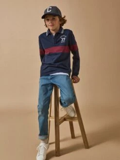 Polo En Maille Piquée Garçon - Coton Biologique -Cyrillus Boutique 73037 0859 2013 PO PE F1XX