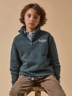 Sweat Col Montant Garçon - Coton Biologique