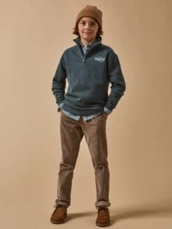 Sweat Col Montant Garçon - Coton Biologique -Cyrillus Boutique 73041 0580 3029 PO PE F1XX