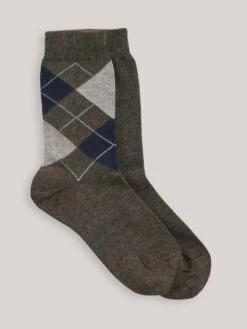 Lot De 2 Chaussettes Intarsia Et Unie